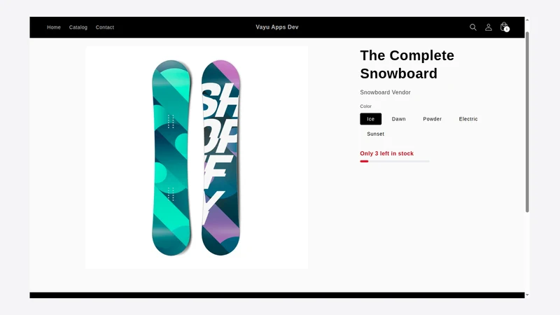 Vayu Low Stock Counter