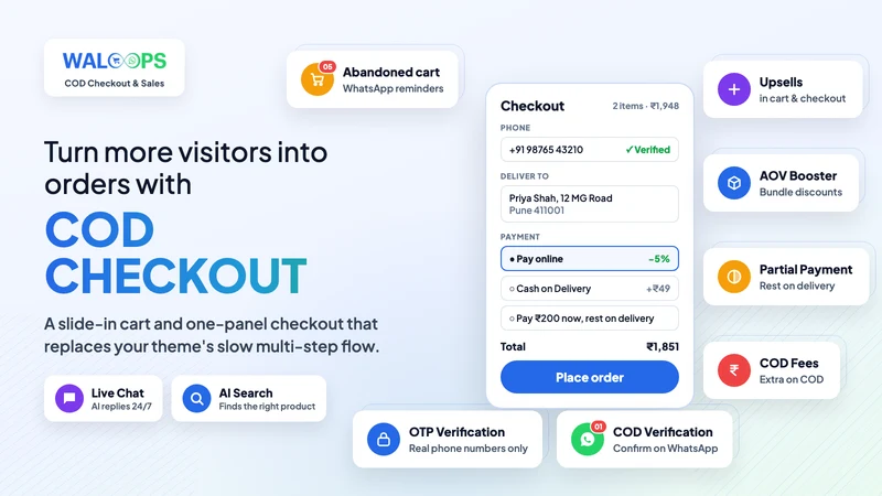 WALoops COD Checkout & Sales