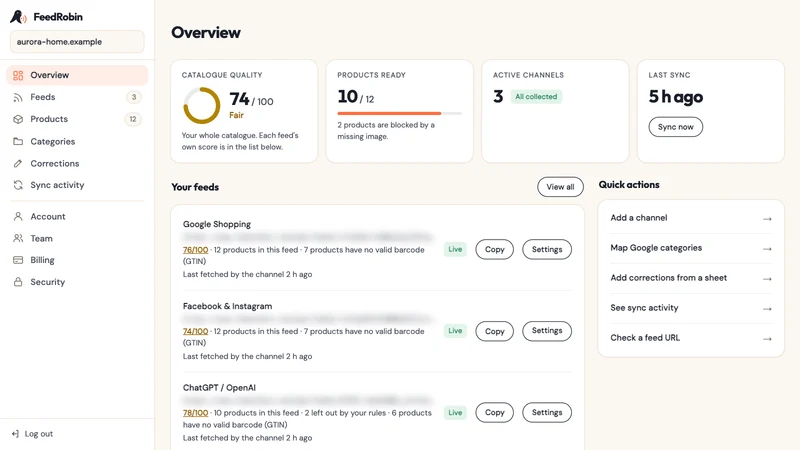 FeedRobin — Product Feeds