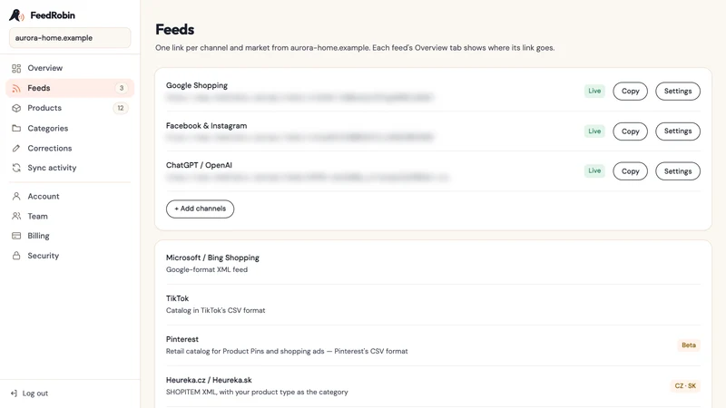FeedRobin — Product Feeds