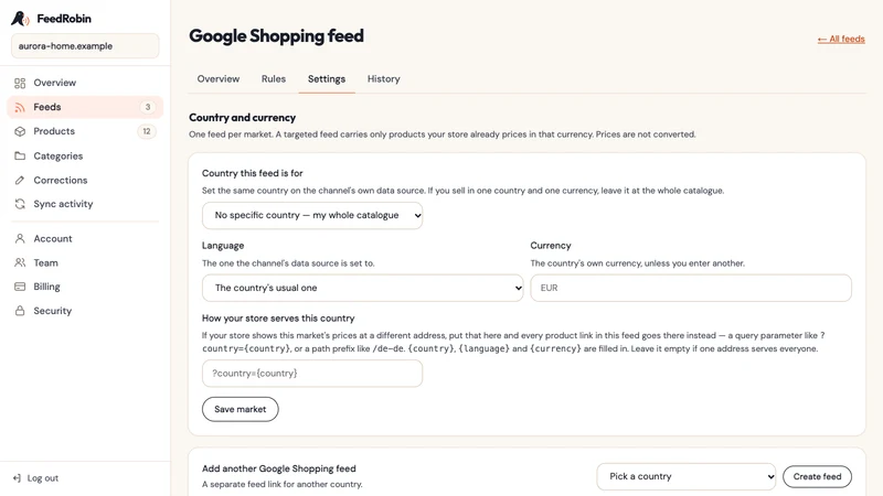 FeedRobin — Product Feeds