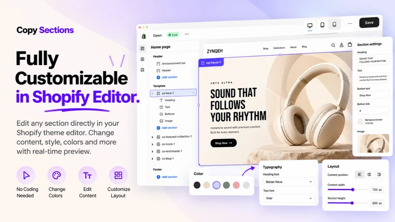 CopySections ‑ Section Library