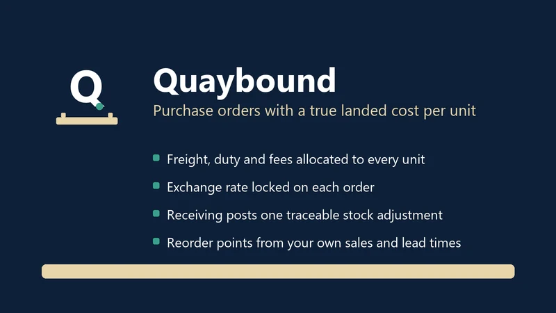 Quaybound: Purchase Orders