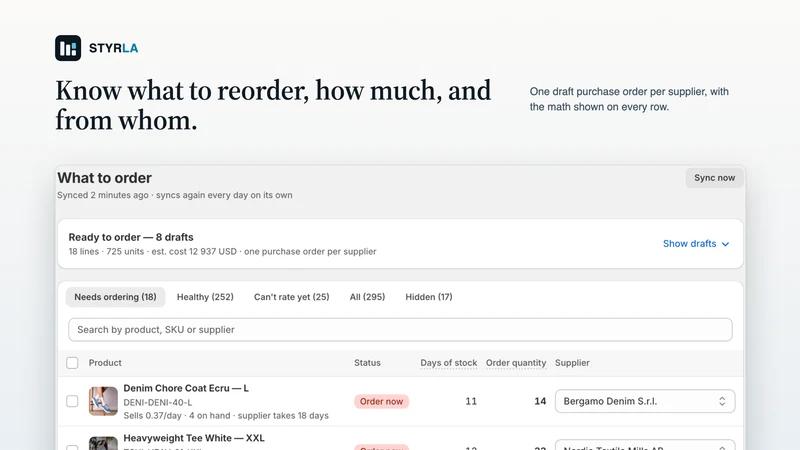 Styrla ‑ Purchase Orders
