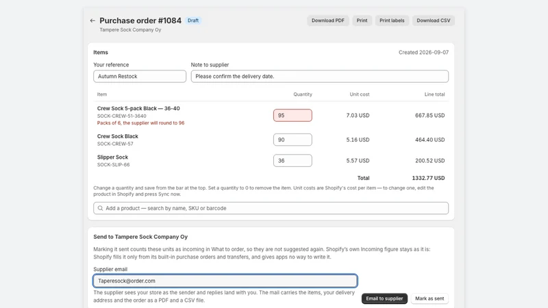 Styrla ‑ Purchase Orders