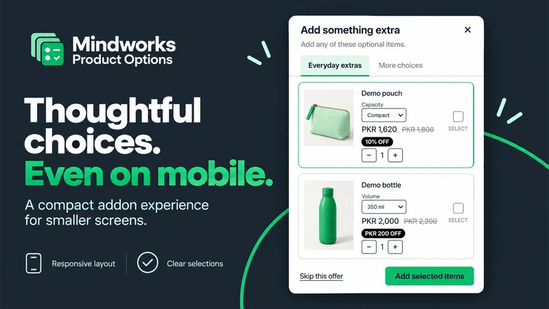 Mindworks Product Options