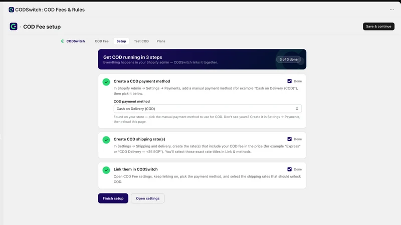 CODSwitch: COD Fees & Rules