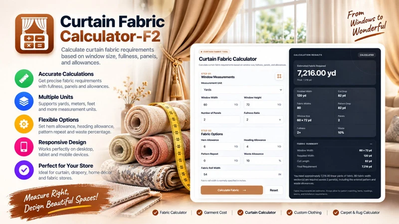 Fabric & Apparel Calculator‑F2