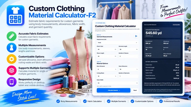 Fabric & Apparel Calculator‑F2