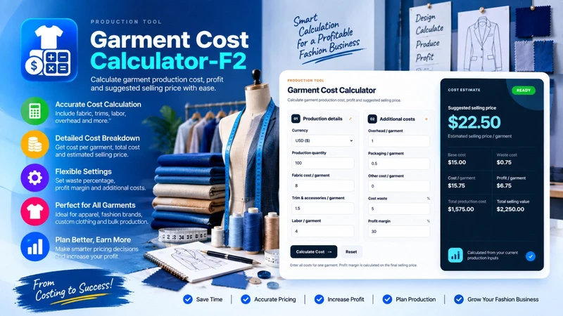 Fabric & Apparel Calculator‑F2