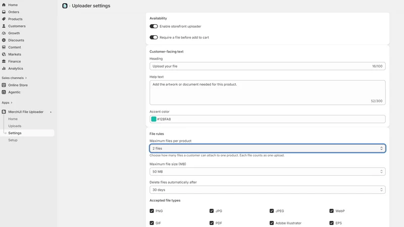 MerchUI File Uploader