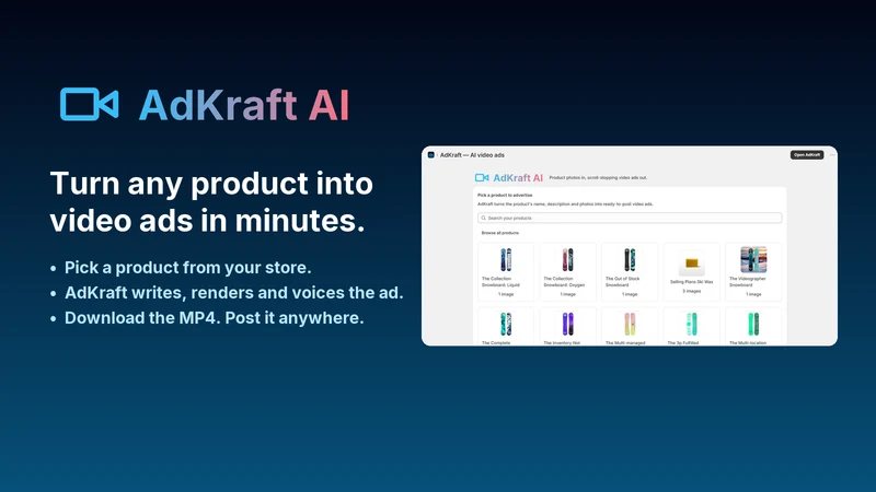 AdKraft: AI Video Ads