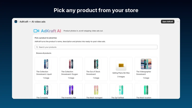 AdKraft: AI Video Ads