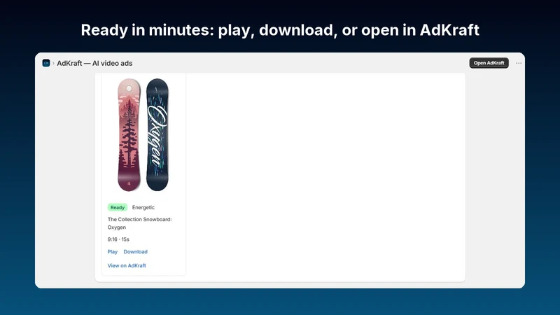 AdKraft: AI Video Ads