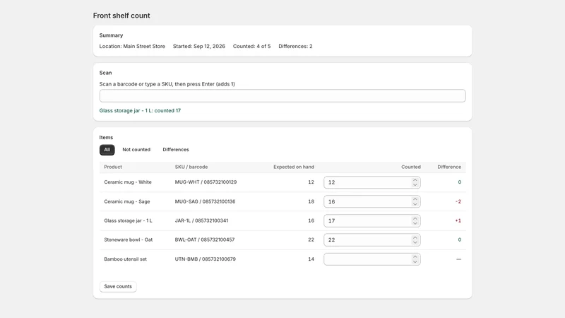 Backroom: Purchase Orders