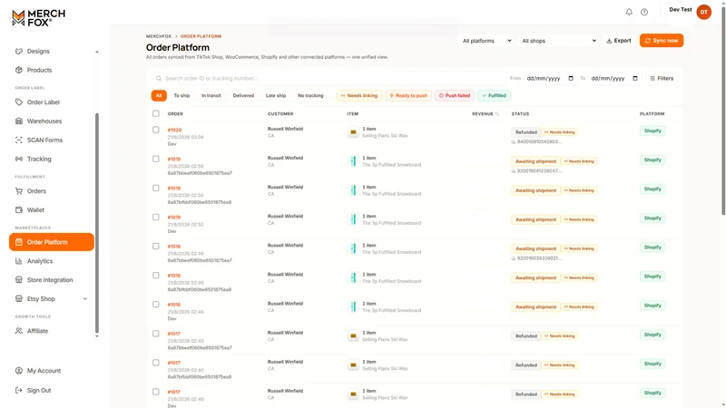 MerchFox: Print On Demand