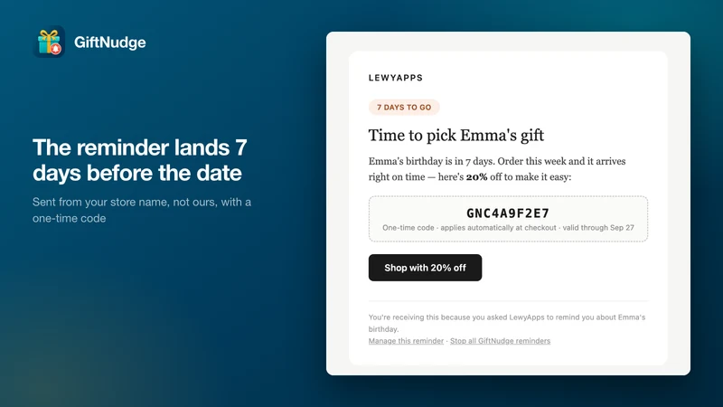 GiftNudge: Gift Reminder