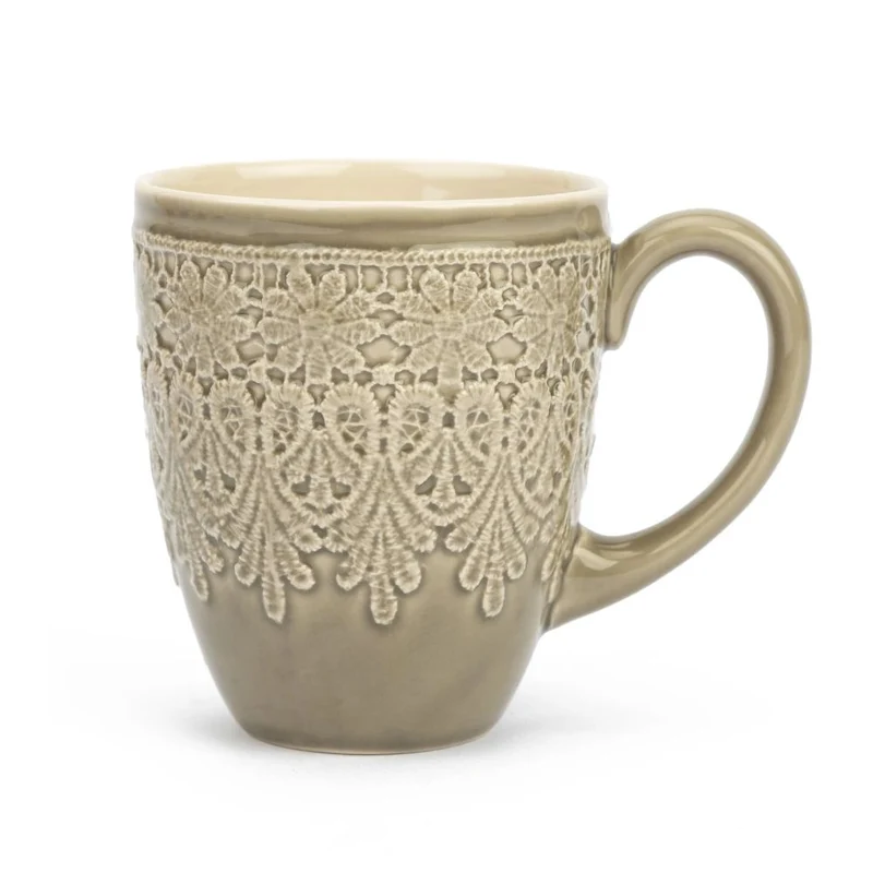 Taza cenefa beige. Tailandia