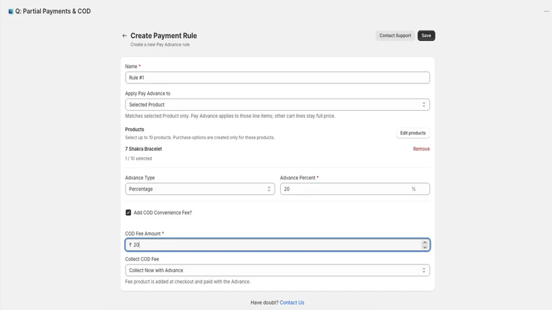 Q: Partial Payments & COD