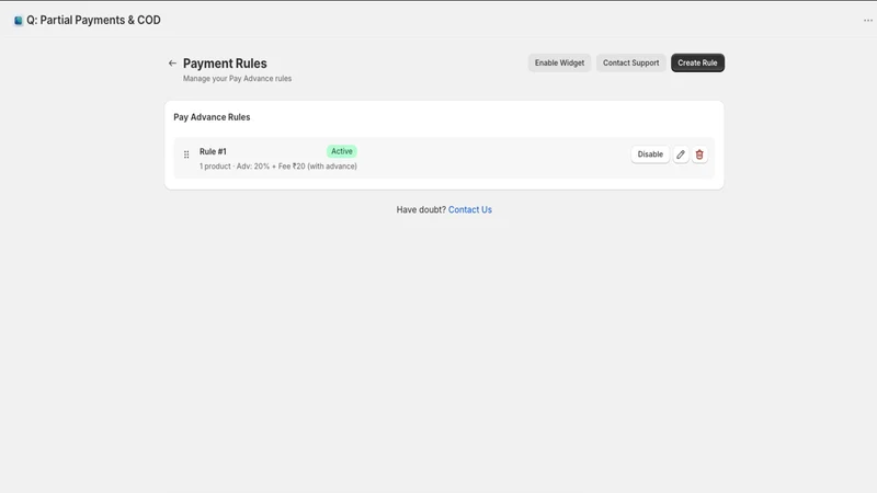 Q: Partial Payments & COD