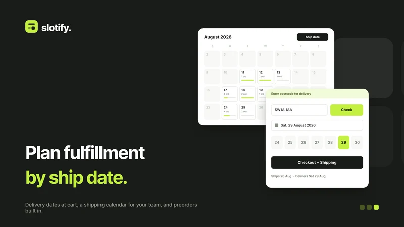 Slotify ‑ Delivery Date Picker