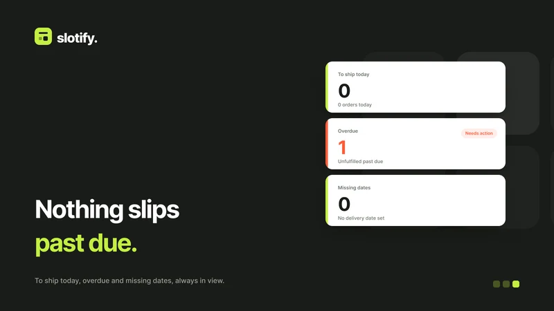 Slotify ‑ Delivery Date Picker