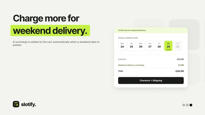 Slotify ‑ Delivery Date Picker