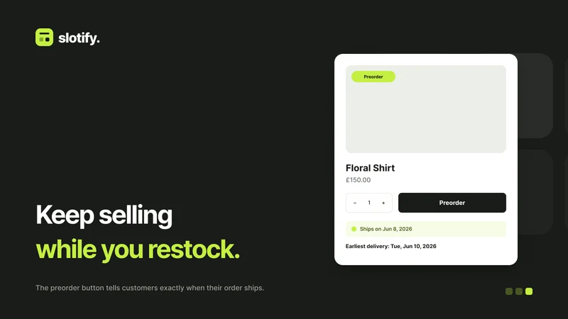 Slotify ‑ Delivery Date Picker