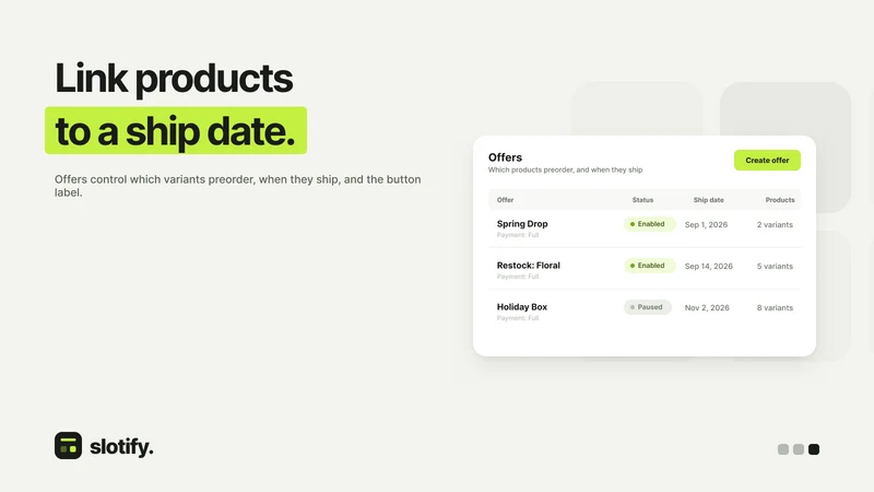 Slotify ‑ Delivery Date Picker