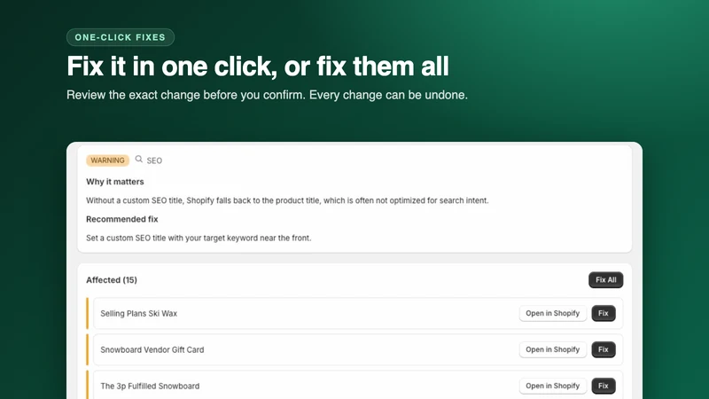 Catalog Doctor: SEO & AI