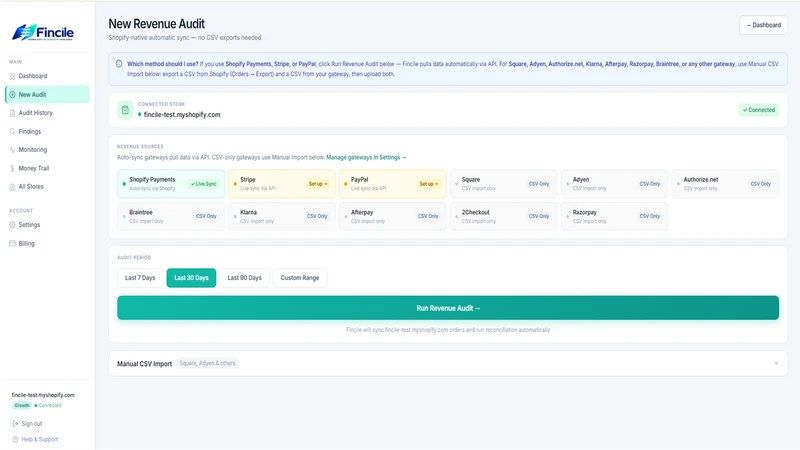 Fincile Payment Reconciliation