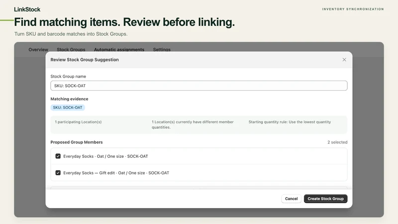 LinkStock: Shared Stock Sync