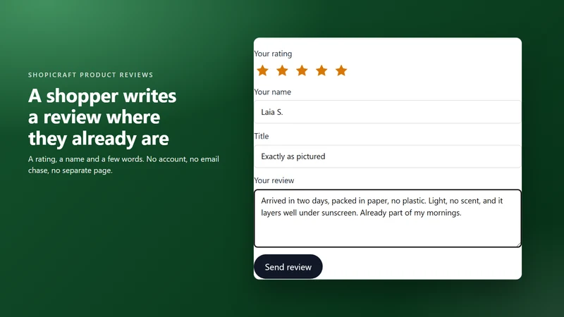 Shopicraft Product Reviews