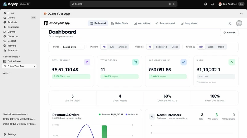 Dzine ‑ Mobile App Builder