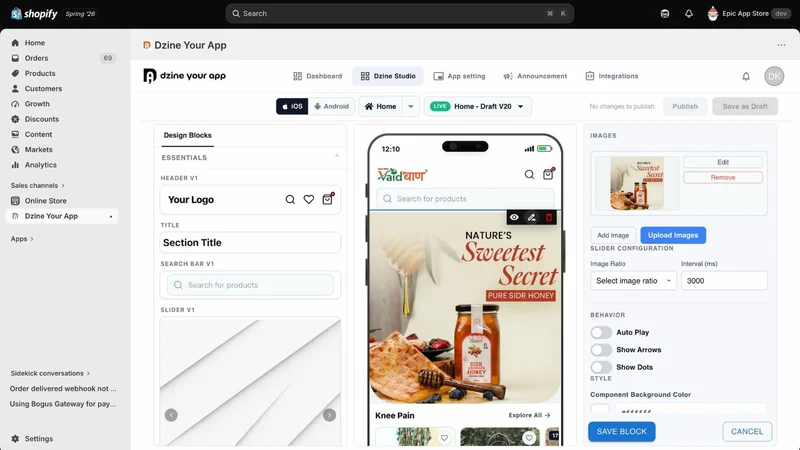 Dzine ‑ Mobile App Builder