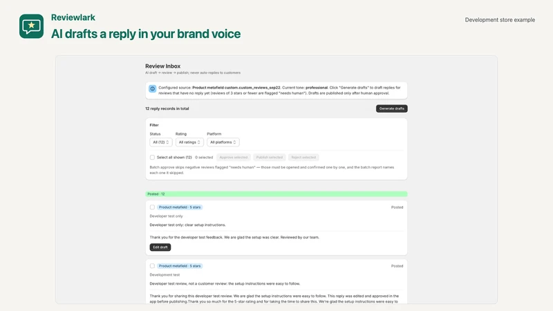 Reviewlark AI Replies