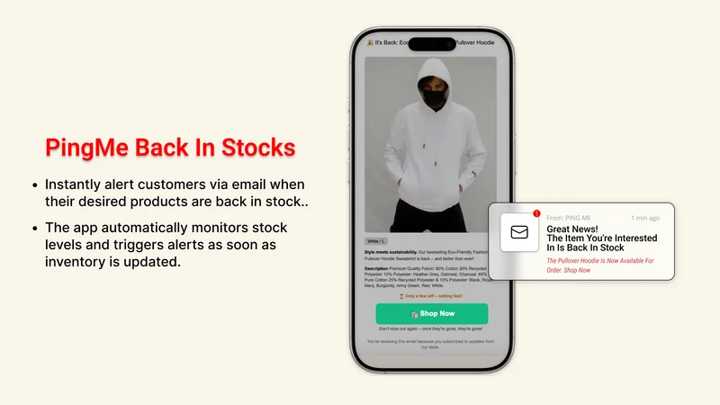 PingMe Back In Stock