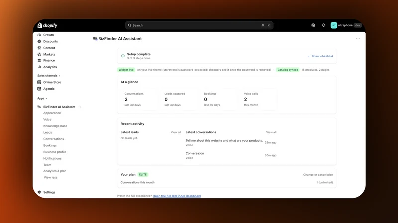 BizFinder AI Assistant