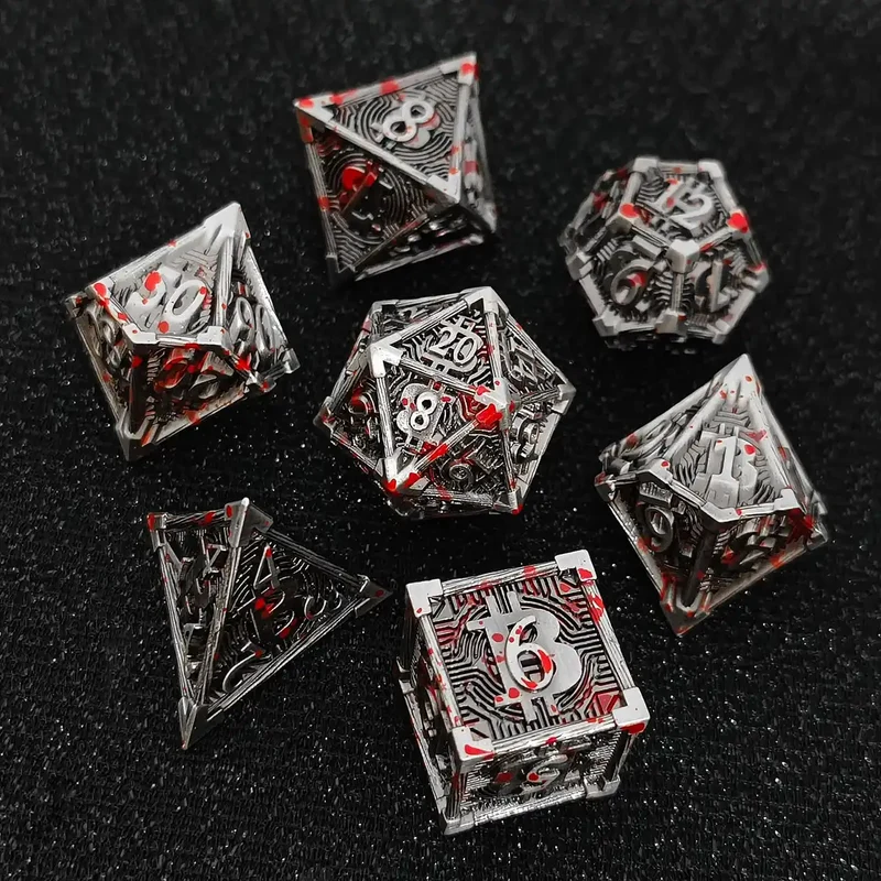 Bitcoin Metal Dice Set – Premium DnD Polyhedral Dice (D4 D6 D8 D10 D12 D20) | Blockchain Crypto RPG Dice