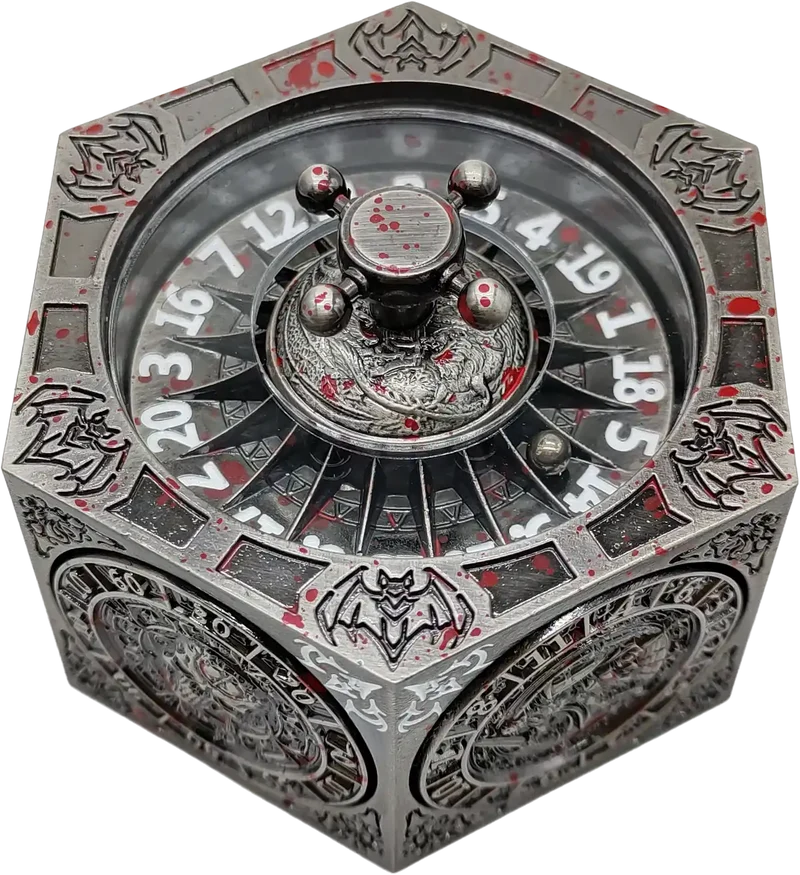 Chromatic Dragon's Fortune Dial - Multi-Function D&D Metal Dice with Rotating Dials & Number Wheel