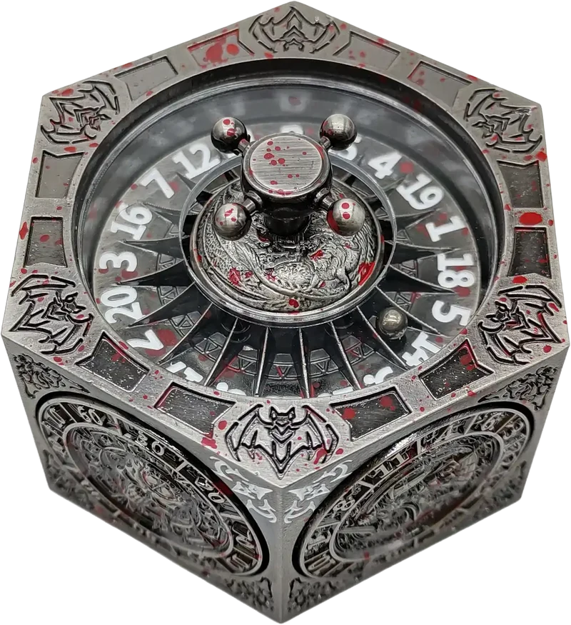 Chromatic Dragon's Fortune Dial - Multi-Function D&D Metal Dice with Rotating Dials & Number Wheel