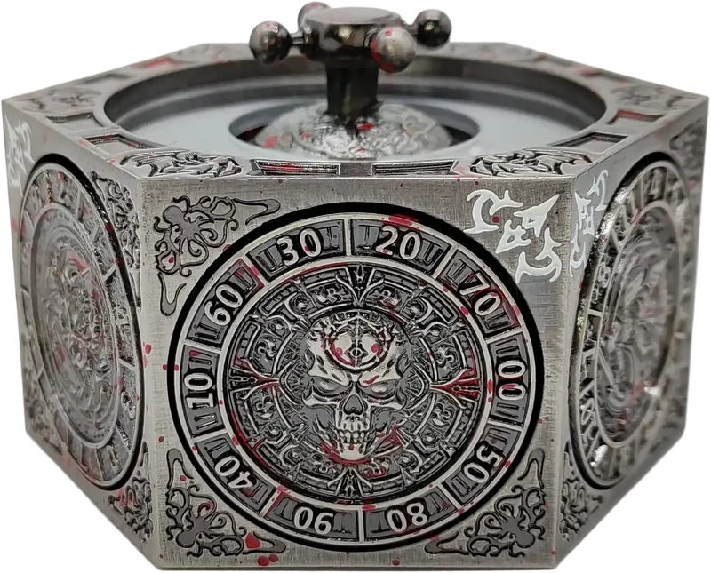 Chromatic Dragon's Fortune Dial - Multi-Function D&D Metal Dice with Rotating Dials & Number Wheel