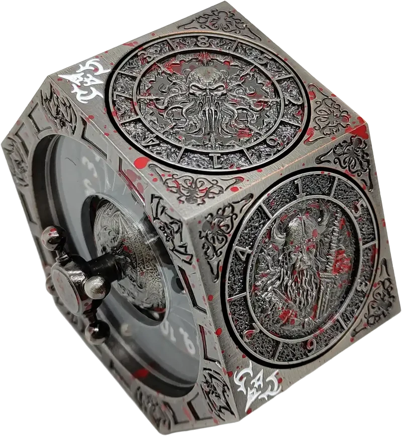 Chromatic Dragon's Fortune Dial - Multi-Function D&D Metal Dice with Rotating Dials & Number Wheel