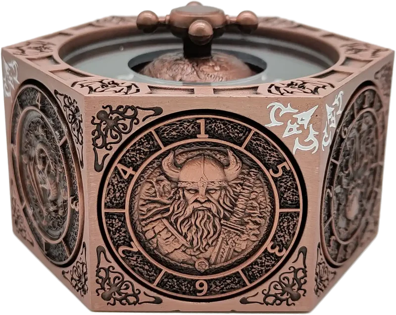 Chromatic Dragon's Fortune Dial - Multi-Function D&D Metal Dice with Rotating Dials & Number Wheel