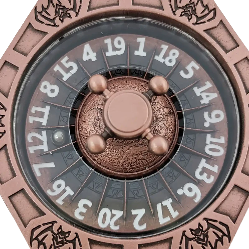 Chromatic Dragon's Fortune Dial - Multi-Function D&D Metal Dice with Rotating Dials & Number Wheel