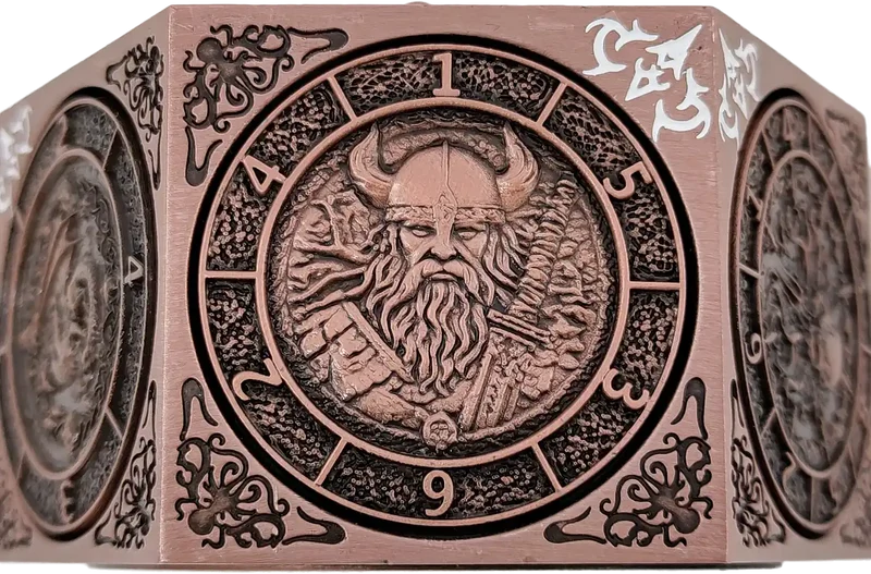 Chromatic Dragon's Fortune Dial - Multi-Function D&D Metal Dice with Rotating Dials & Number Wheel