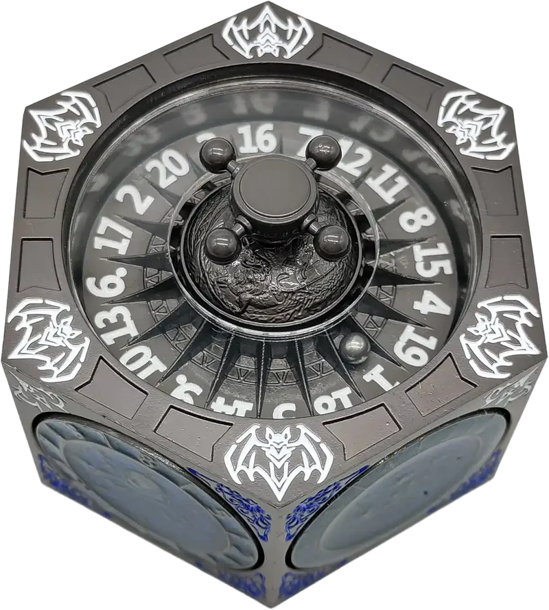 Chromatic Dragon's Fortune Dial - Multi-Function D&D Metal Dice with Rotating Dials & Number Wheel
