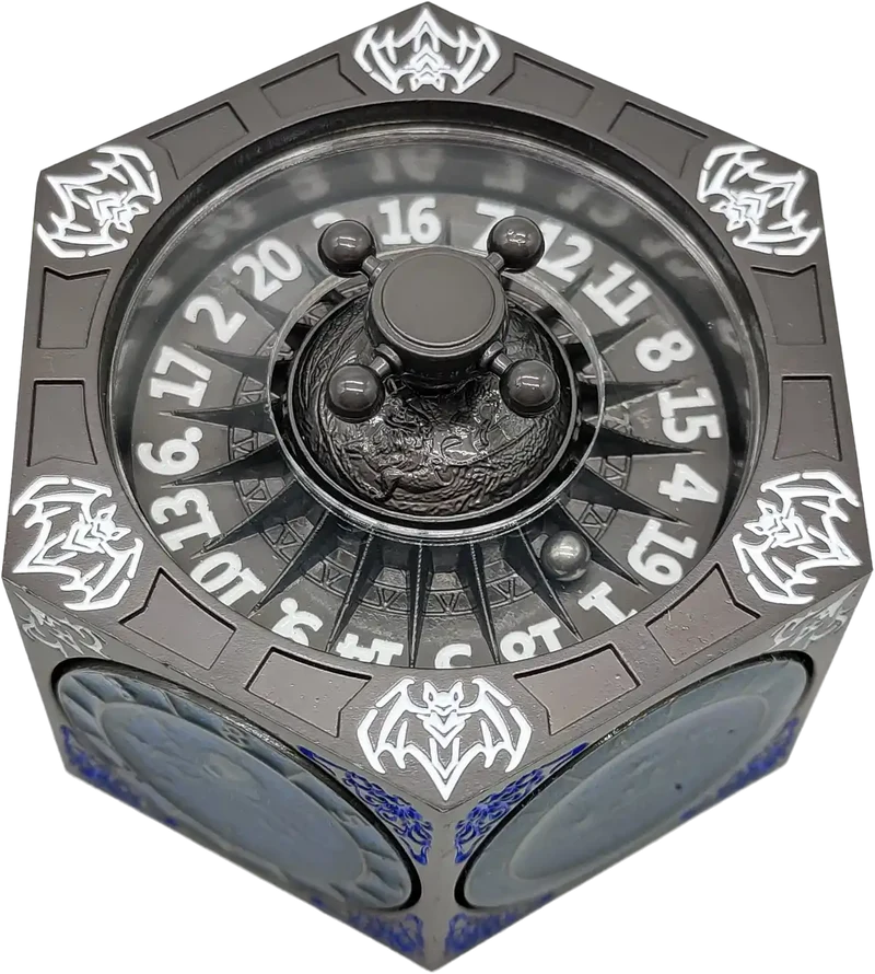 Chromatic Dragon's Fortune Dial - Multi-Function D&D Metal Dice with Rotating Dials & Number Wheel