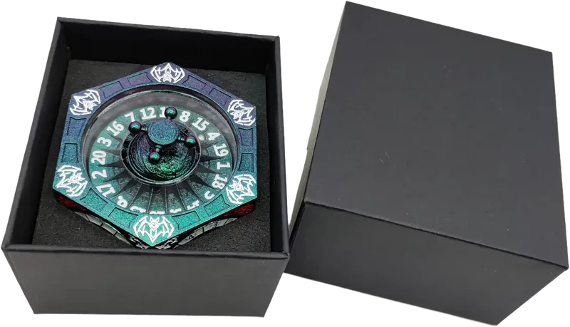 Chromatic Dragon's Fortune Dial - Multi-Function D&D Metal Dice with Rotating Dials & Number Wheel