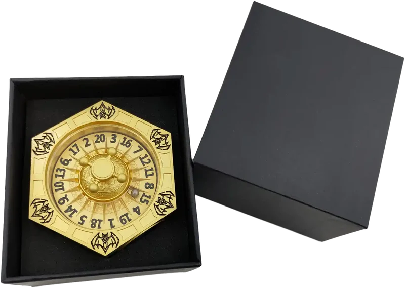 Chromatic Dragon's Fortune Dial - Multi-Function D&D Metal Dice with Rotating Dials & Number Wheel